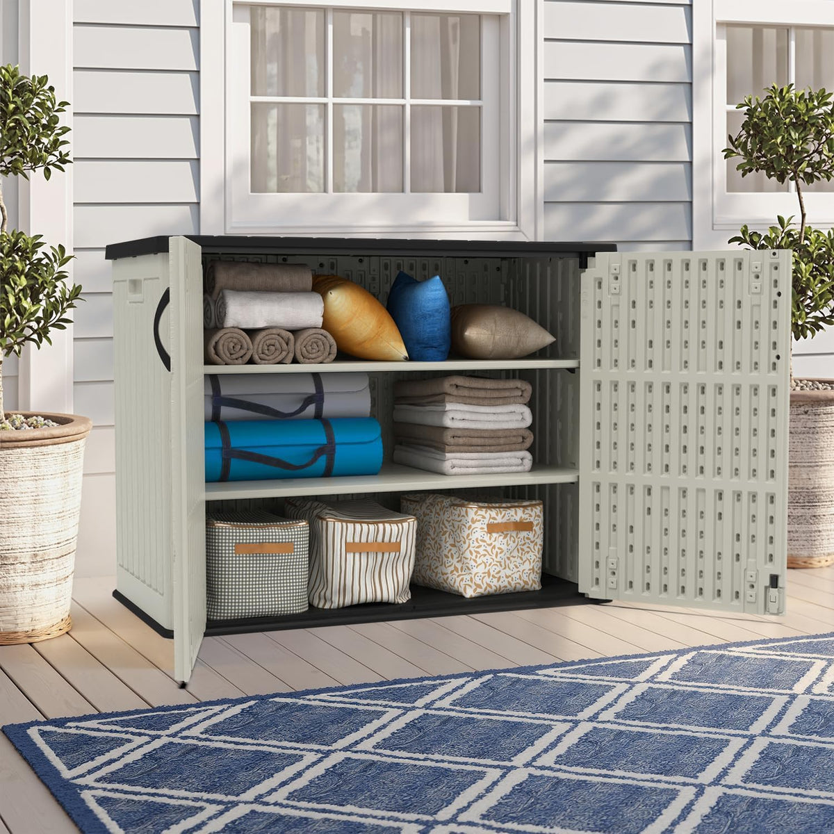 devoko 26 cu ft resin outdoor storage cabinet, main product view