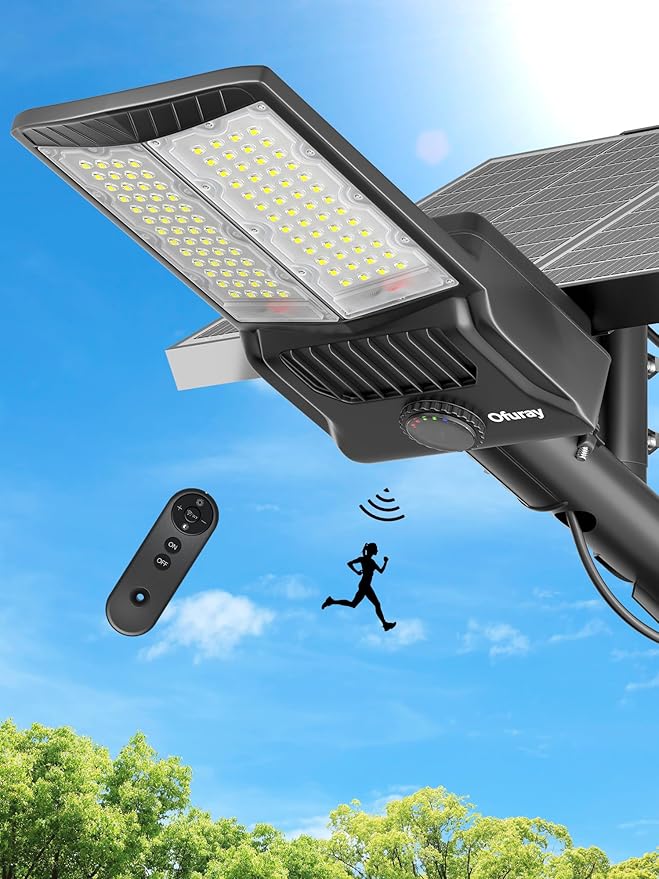 Ofuray Of-10600w Solar Street Lights Outdoor, 750000lm Solar Security Flood by Ofuray