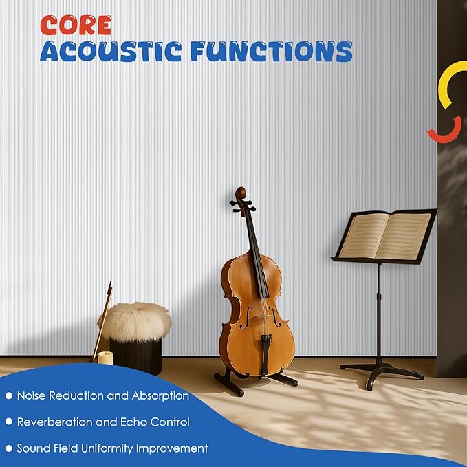 5 Pack Acoustic Panels, 47.2x23.6x0.4 inch Acoustic Wall Panels, Large - Image 3