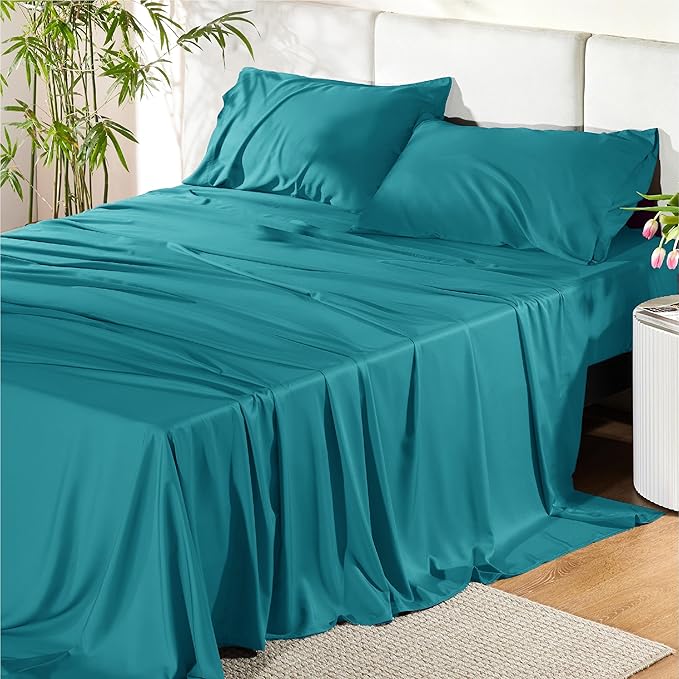 Bedsure Full Size Bed Sheets, Cooling Sheets, Rayon Derived from Bamboo by BEDSURE