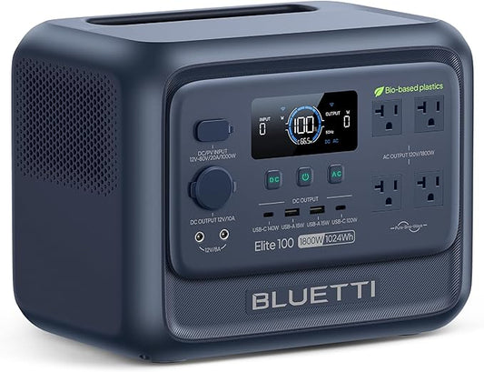 BLUETTI Elite 100 V2 Portable Power Station, 1024Wh LFP Battery Backup w/ 4 by BLUETTI
