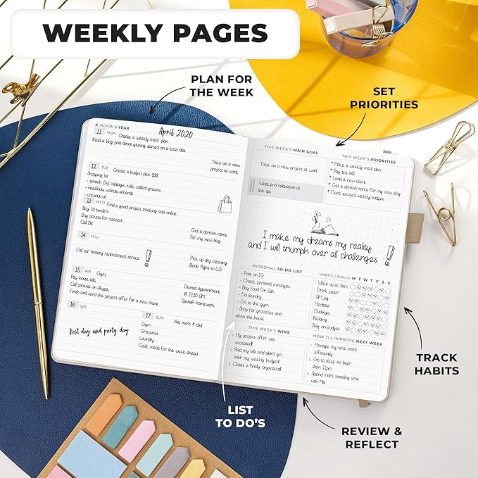 Clever Fox Planner Premium Edition – Undated Luxurious Weekly & Monthly Planner - Image 3