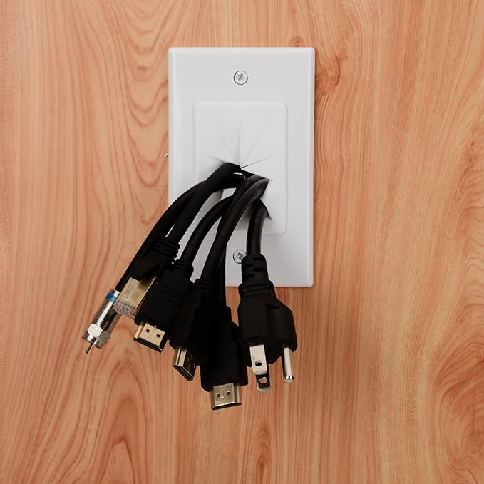 Kebulldola 1 Gang Cable Wall Plate Pass Through - Image 5