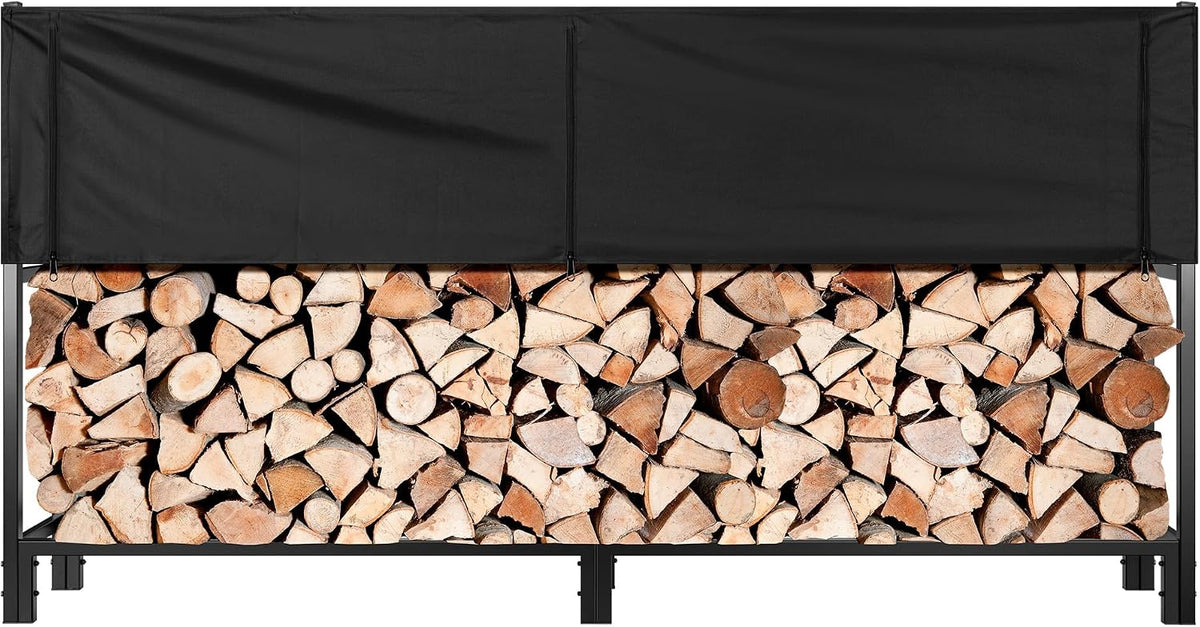 vivohome upgraded heavy duty 8 ft firewood rack, main product view