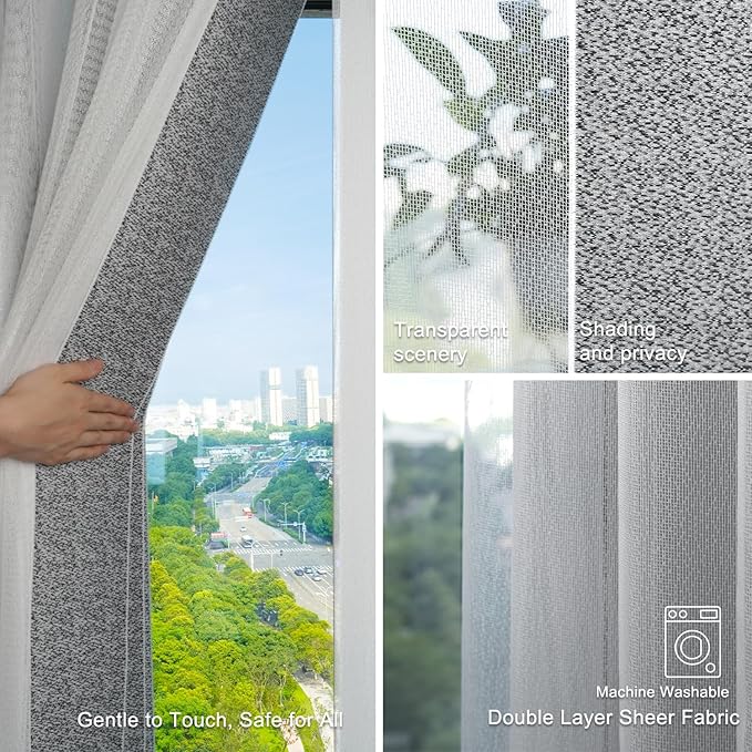 Blindify Motorized Sheer Vertical Blinds, Light Filtering Smart Rechargeable - Image 3