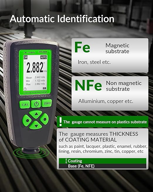 Digital Coating Thickness Gauge CM-208FN / Automatic Thickness Paint Meter - Image 2