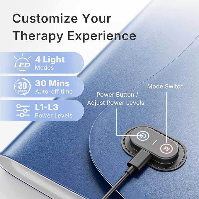 Red Light Therapy Pad for Body – 30"x12" Large 660nm & 850nm Infrared Light - Image 7