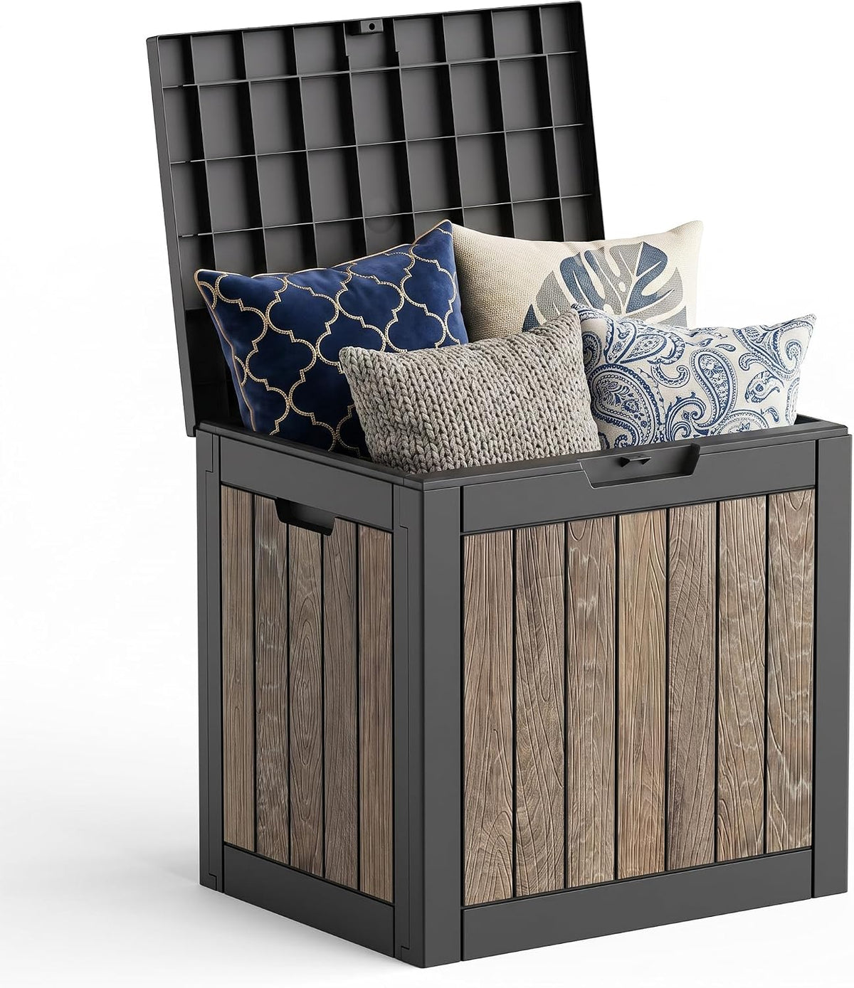 40 gallon outdoor deck box, lockable waterproof resin, main product view