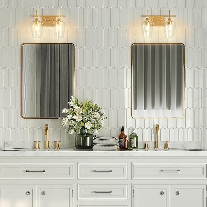 VONLUCE Bathroom Vanity Light, 2-Light Bathroom Light Fixture Over Mirror - Image 7