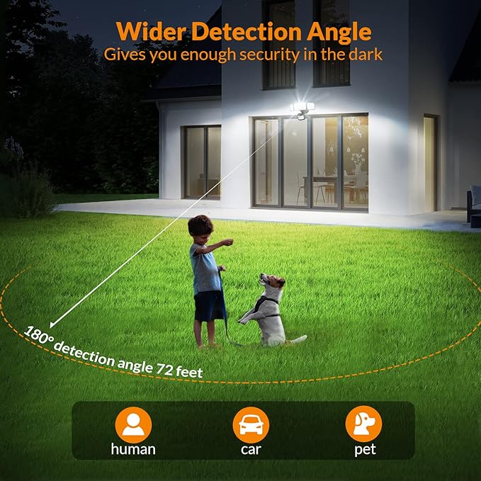 LEPOWER 1600LM LED Solar Security Lights Motion Outdoor, 5500K White Light - Image 4