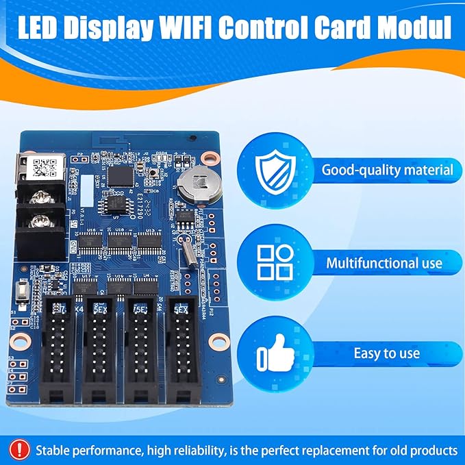 MARALANG HD-WF4 RGB Seven Color Small LED Display WiFi Control Card Module - Image 3