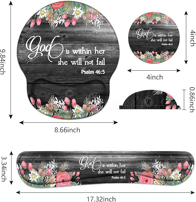 Keyboard Wrist Rest and Mouse Pad Wrist Support Set - Image 3