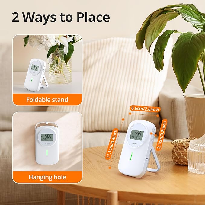 INKBIRD CO2 Monitor Ndir CO2 Detector 3 in 1 Meter | Carbon Dioxide & - Image 8