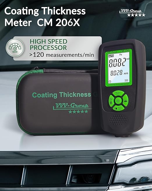 VVV-Group Paint Thickness Gauge CM-206X | Coating Thickness Meter Fe/Al/Zn | - Image 3