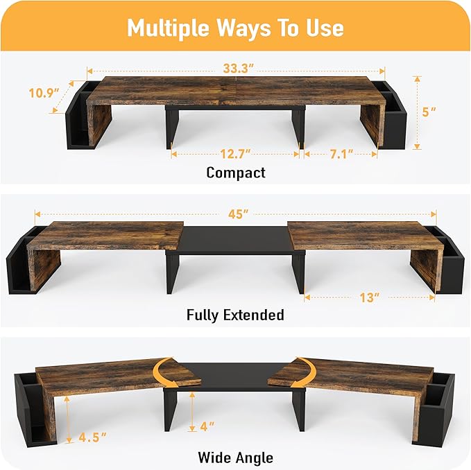 Simple Houseware Desk Dual Monitor Stand Riser - Image 3
