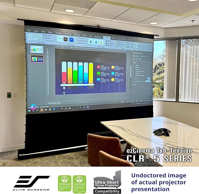 Elite Screens ezCinema Tab-Tension CLR 5, 123-inch Portable Floor-Rising UST - Image 9
