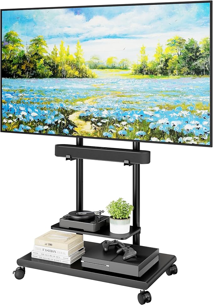 ECOTINY Steel Base Rolling TV Stand by ECOTINY