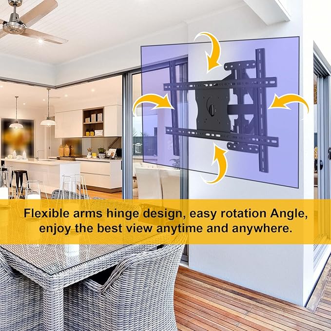 SYLVOX Full Motion Outdoor TV Wall Mount, Fits - Image 7