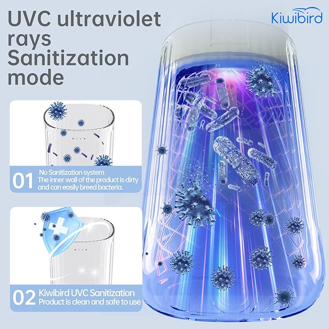 KIWIBIRD Mini Water Flosser for Travel, Ultra-Portable Cordless Oral Irrigator - Image 3
