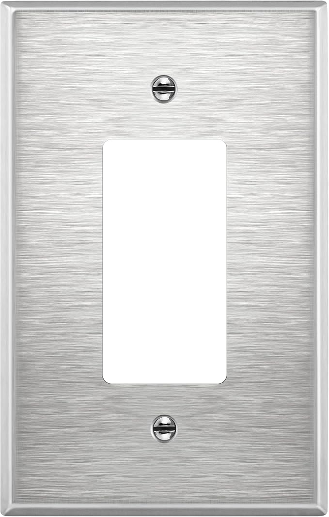 ENERLITES Decorator Switch or Receptacle Outlet Metal Wall Plate, Corrosion by Enerlites