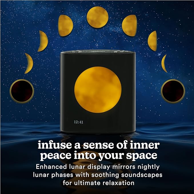 Homedics Sound Sleep Moon Dream Sound Machine and Alarm Clock, Enhance Sleep - Image 3
