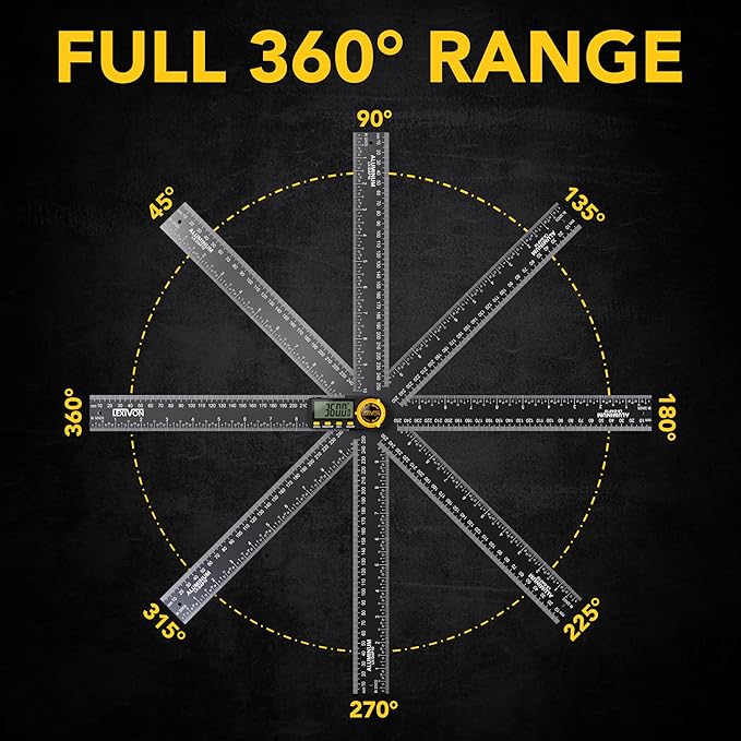 LEXIVON Aluminum Digital Angle Finder Gauge, 10-inch/250mm Multi-Purpose - Image 3