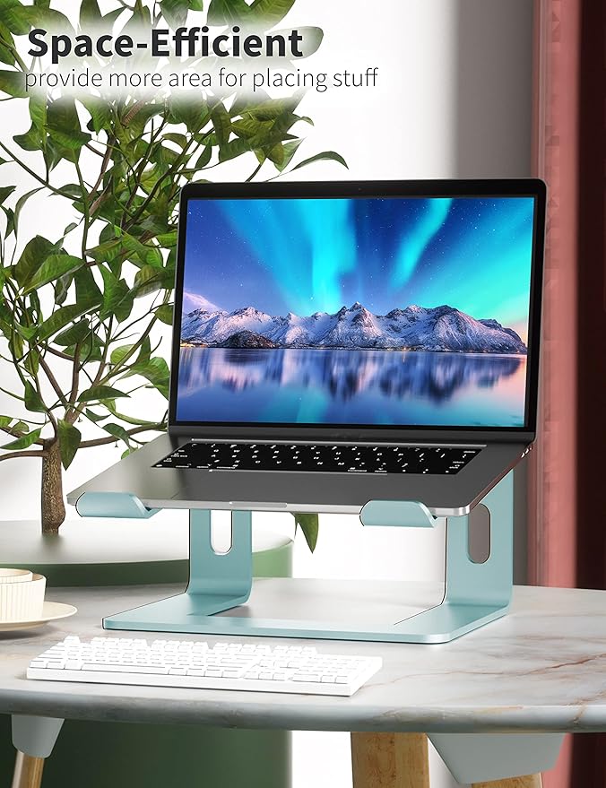 SOUNDANCE Laptop Stand, Aluminum Computer Riser, Ergonomic Laptops Elevator - Image 6