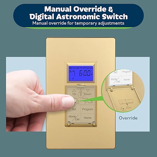 TOPGREENER Digital Astronomic Timer Switch, 7-Day Programmable Sunrise Sunset - Image 5