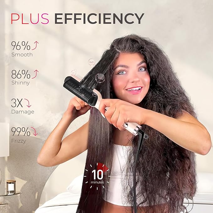 TYMO Ring Plus Ionic Hair Straightener Brush - Image 3