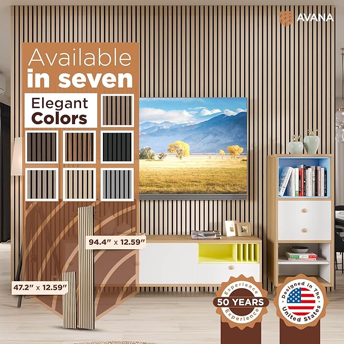 Avana Modern Acoustic Wood Wall Panels – 94.4 X 12.6 Inch White Oak Acoustic - Image 7