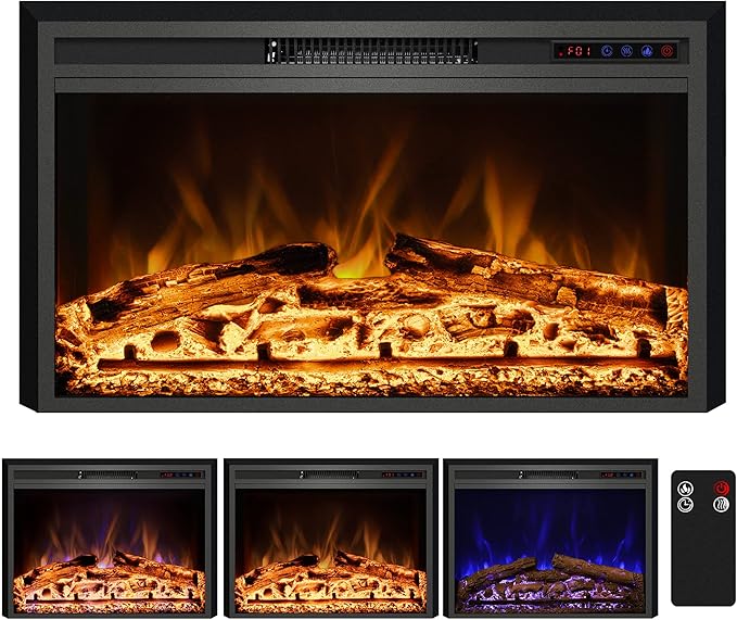 Electric Fireplace, Electric Fireplace Inserts, Recessed Fireplace Heater by KENTSKY