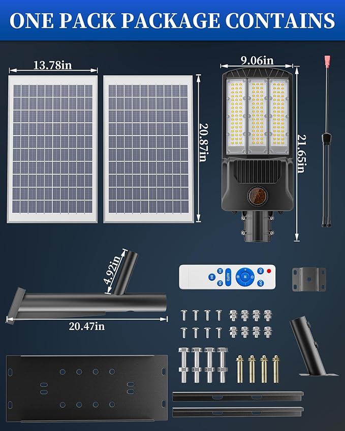 Ofuray Of-9800W Solar Street Lights Outdoor, 750000Lm Solar Parking Lot Lights - Image 7
