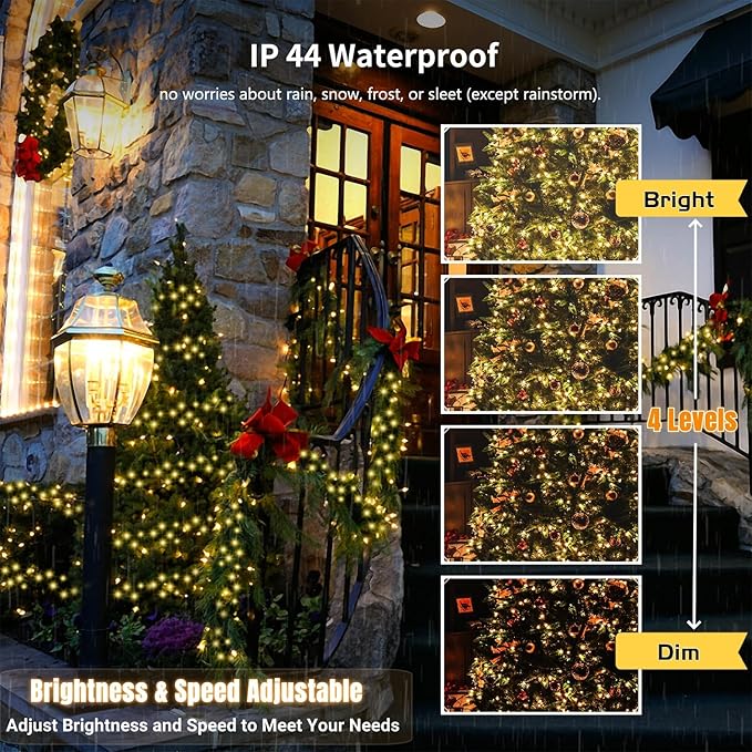 HOME LIGHTING 66ft Christmas Decorative Mini Lights, 200 LED RGB Changing 8 - Image 7