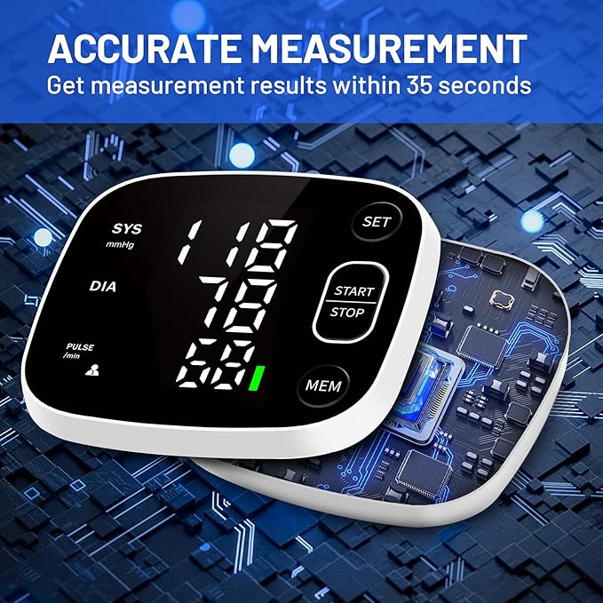 FOTOSY Blood Pressure Monitor Rechargeable Blood Pressure Monitors - Image 3