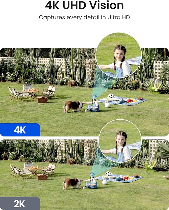 REOLINK Argus 4 Pro Black, 4K Dual-Lens 180° Solar Security Cameras Wireless - Image 3
