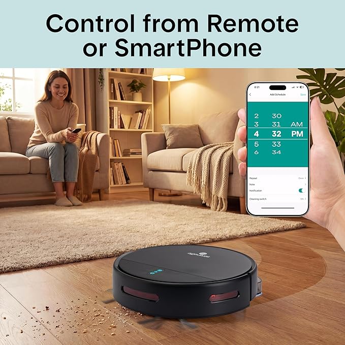 SereneLife Automatic Robot Vacuum Cleaner and Mop Combo, App Control, 3 - Image 6