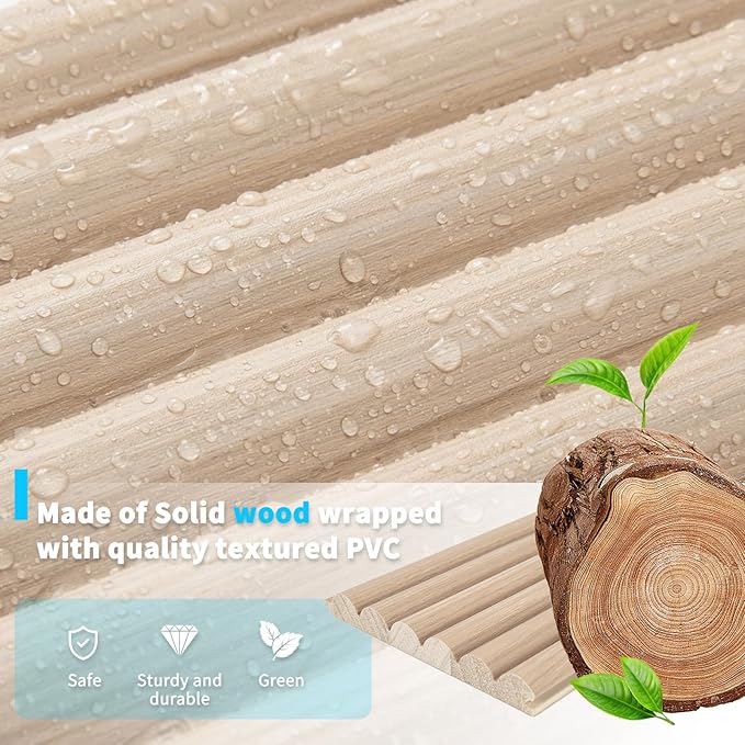 Art3d Fluted Wood Panel for Wall and Ceiling, Beaded Accent molding for Home - Image 5