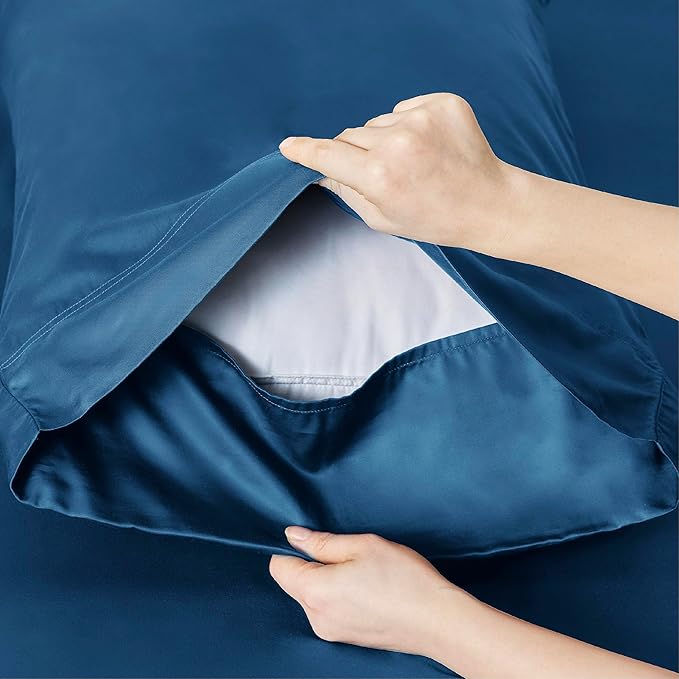 Bedsure California King Sheet Sets, Cooling Sheets, Rayon Derived from Bamboo - Image 6