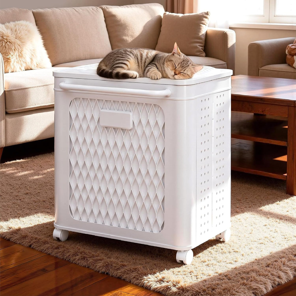vecelo deck box, outdoor storage box with wheels showing dimensions