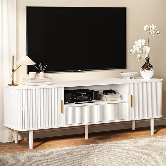 DAMCROP TV Stand 62.4 Inch Mid Century Modern Media Console Table by DamcropFurniture