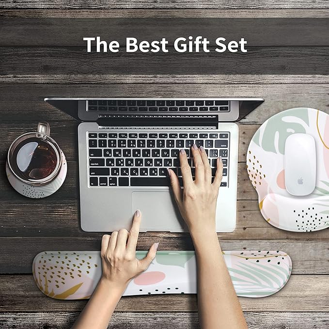 iCasso Desk Mat, Gaming Mouse Pad Wrist Support Set, 4in1 XXL Large Mousepad + - Image 7