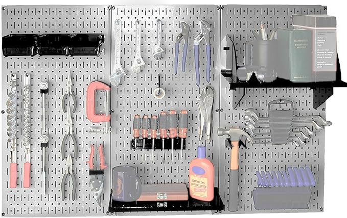 Wall Control 30-WRK-400GB Standard Workbench Metal Pegboard Tool Organizer - Image 4