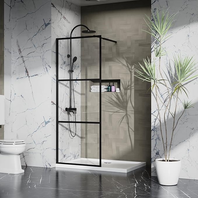 Goodyo Fixed Shower Door 34" X 72" Clear Tempered Glass Shower Screen Panel - Image 7