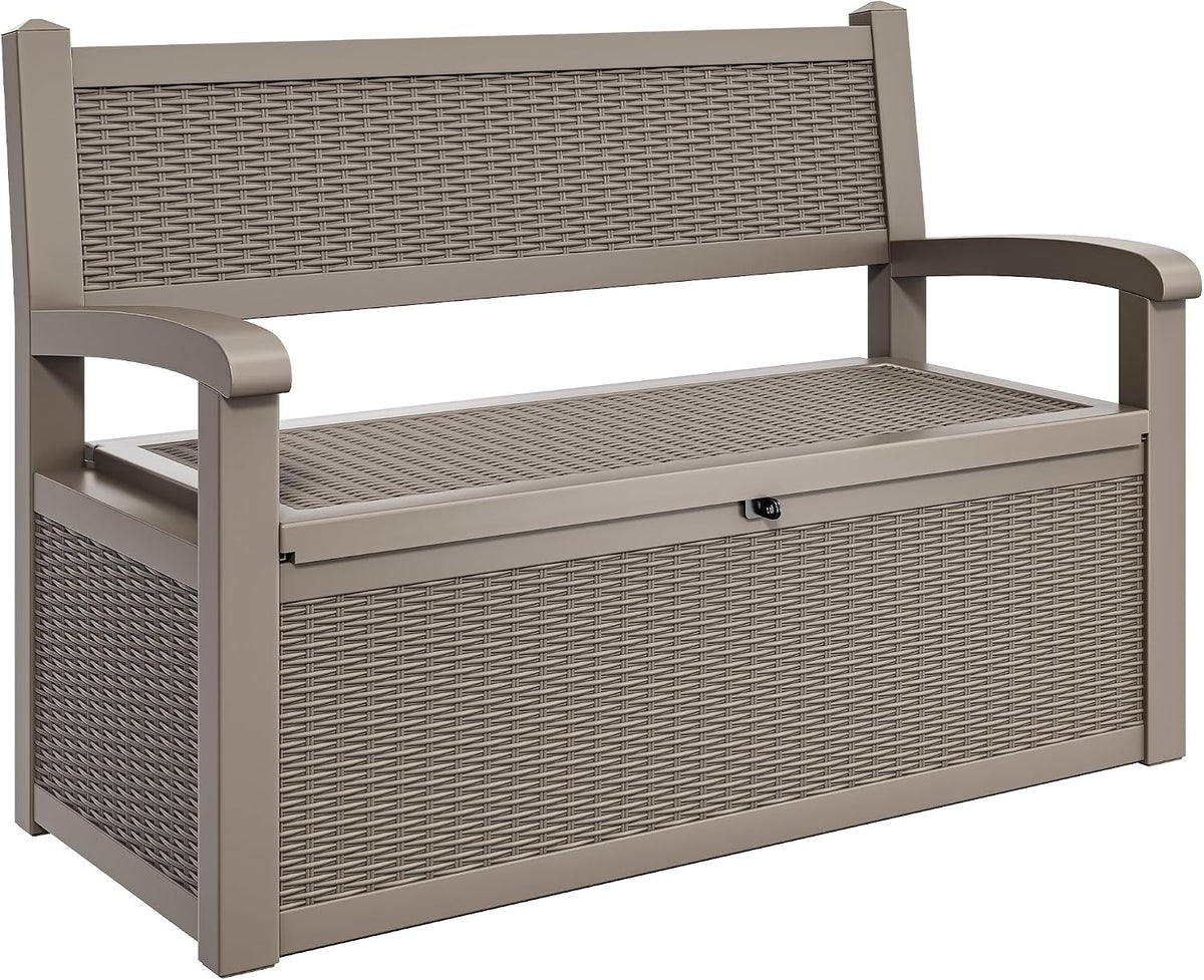 yitahome 80 gallon storage bench deck box, main product view