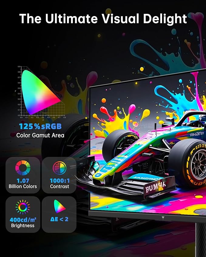 KTC 27 Inch Gaming Monitor 4K, Dual Mode UHD 160Hz & FHD 320Hz, PD 90W Type-C - Image 3