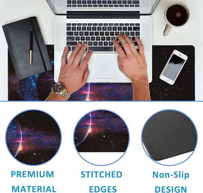 EOBKLAX Mouse Pad, Abstract Space Desk Mat - Image 3