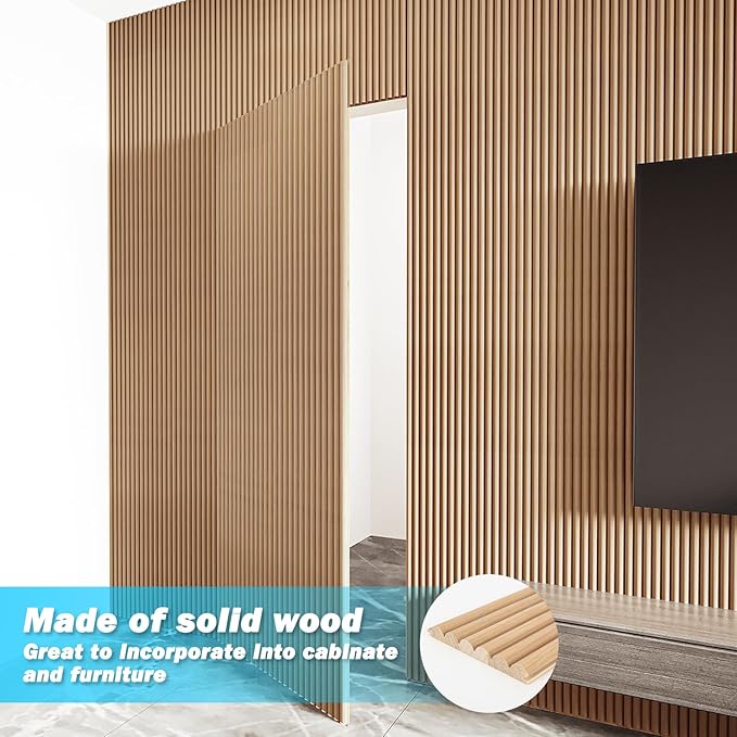 Art3d Fluted Wood Panel for Wall and Ceiling, Beaded Accent Molding for Home - Image 4