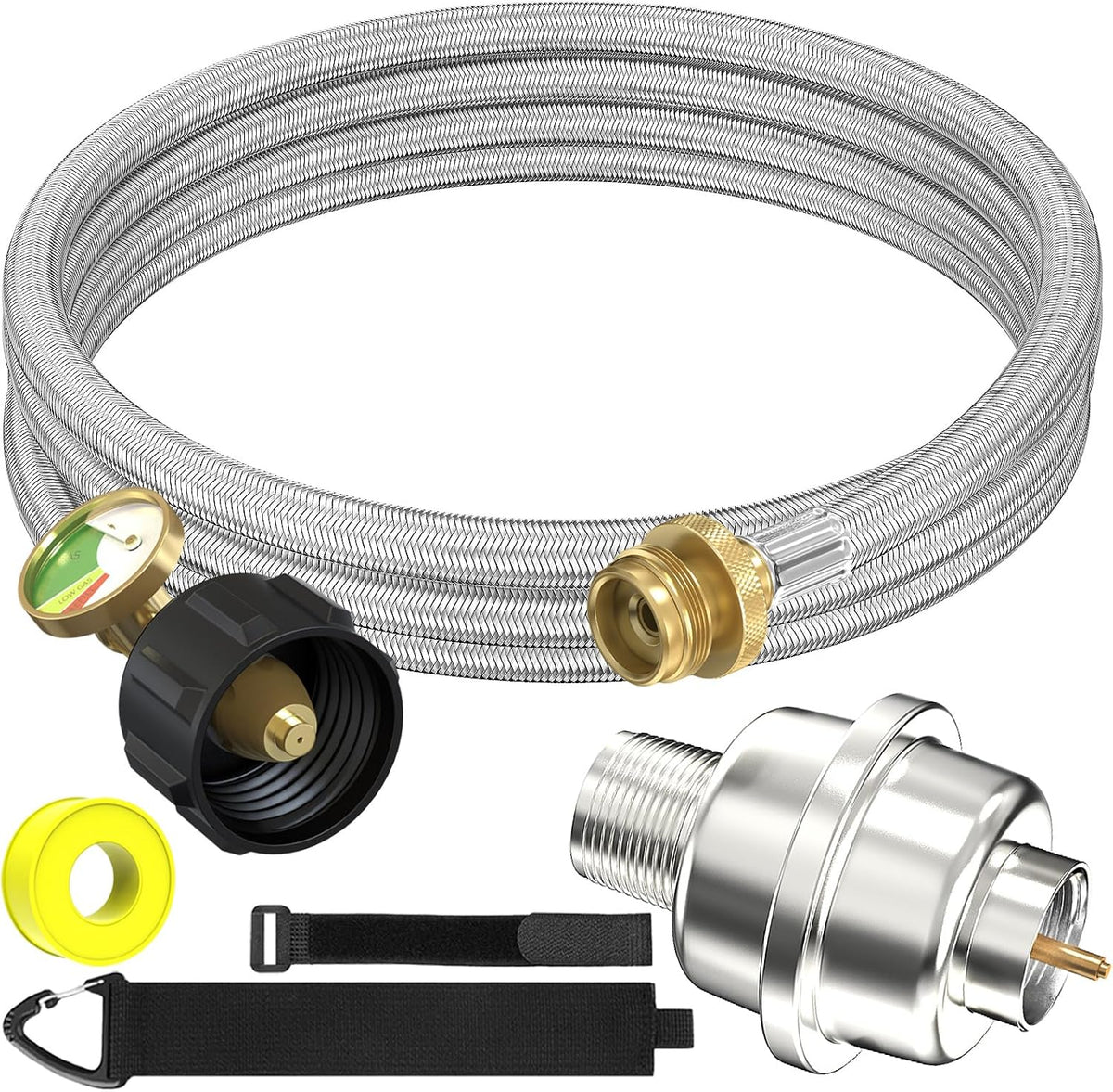 10FT Stainless Braided Propane Adapter Hose