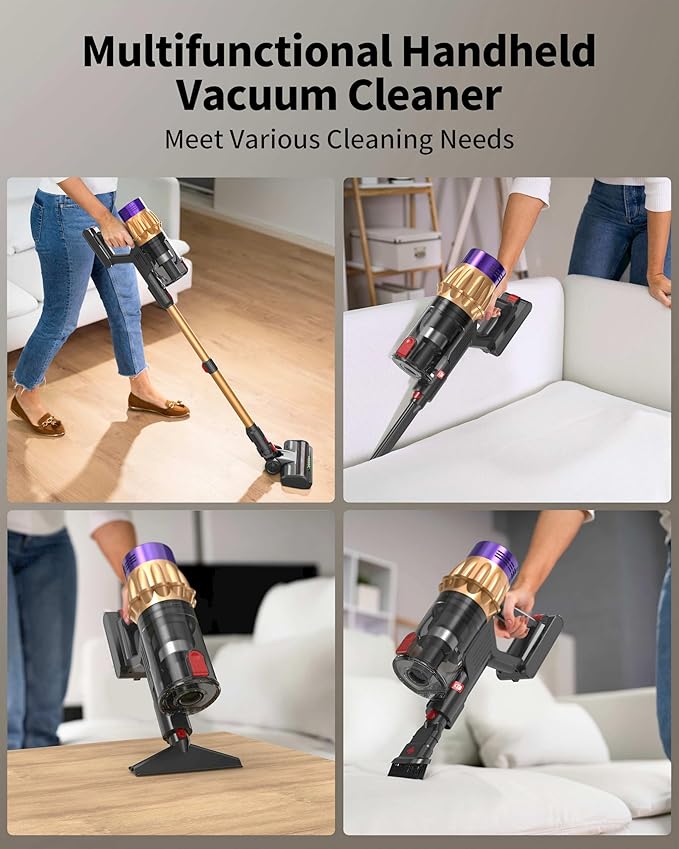 Hotanime Cordless Vacuum Cleaner, 650W 50KPa 70‑Min Powerful Stick Vacuum - Image 7