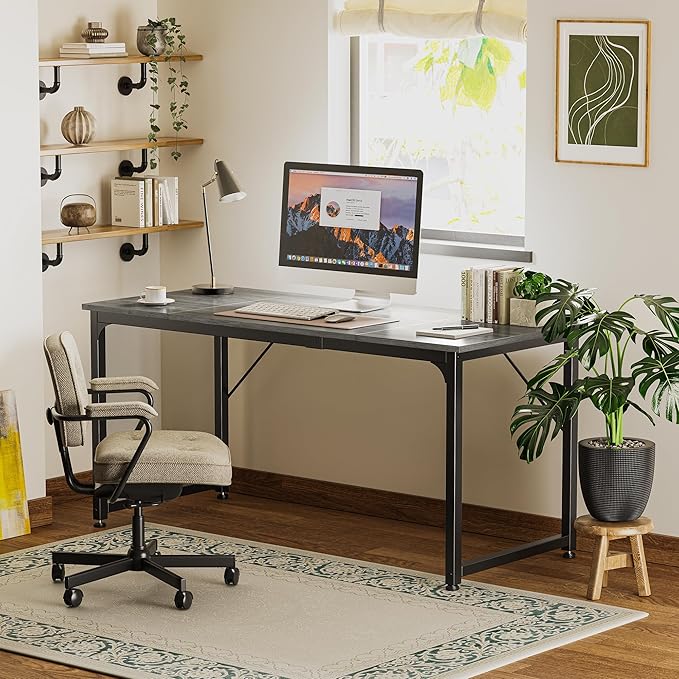 Huuger Computer Gaming Desk, 63 Inch Office Desk - Image 7